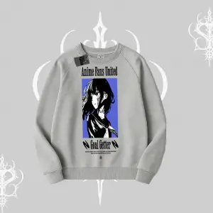 Biskilet Sweatshirt Oversize Anime Kız Baskılı