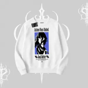 Biskilet Sweatshirt Oversize Anime Kız Baskılı