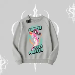 Biskilet Sweatshirt Oversize  Anime Kız Desenli Japon Stil