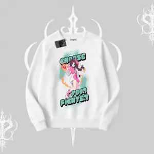Biskilet Sweatshirt Oversize  Anime Kız Desenli Japon Stil