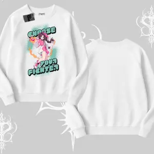 Biskilet Sweatshirt Oversize  Anime Kız Desenli Japon Stil