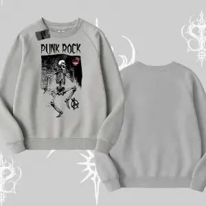 Biskilet Sweatshirt Punk Rock Chaos Skeleton Riot