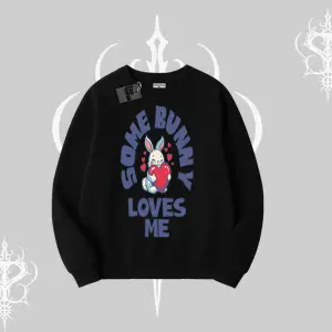 Biskilet Sweatshirt Sevimli Tavşan Some Bunny Loves Me Baskılı