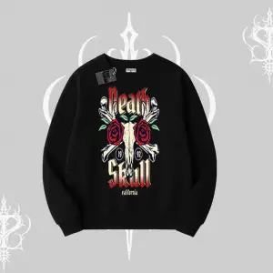 Biskilet Sweatshirt Skull & Roses Vintage West Coast Rebellion