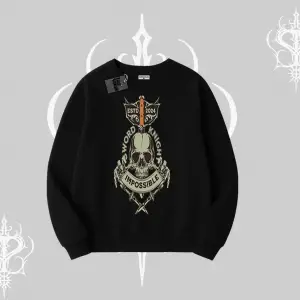 Biskilet Sweatshirt Sword Knight Skull Impossible Street Creed