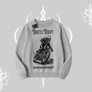 Biskilet Sweatshirt Throttle Therapy No Brakes Just Freedom