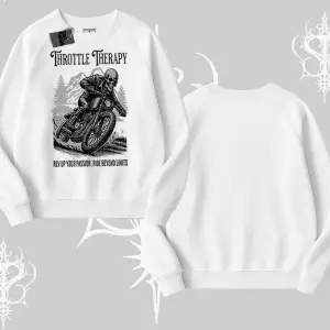 Biskilet Sweatshirt Throttle Therapy No Brakes Just Freedom