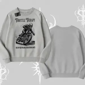 Biskilet Sweatshirt Throttle Therapy No Brakes Just Freedom