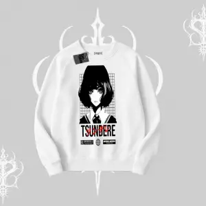 Biskilet Sweatshirt Tsundere Anime Japanese Style Baskılı