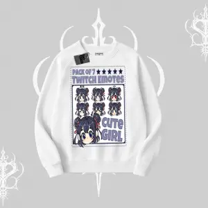 Biskilet Sweatshirt Twitch Emotes Cute Girl Anime Expression