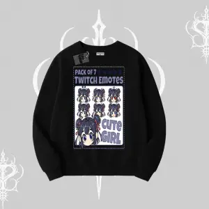 Biskilet Sweatshirt Twitch Emotes Cute Girl Anime Expression
