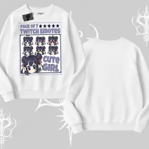 Biskilet Sweatshirt Twitch Emotes Cute Girl Anime Expression