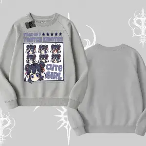 Biskilet Sweatshirt Twitch Emotes Cute Girl Anime Expression