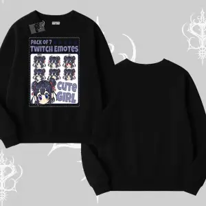 Biskilet Sweatshirt Twitch Emotes Cute Girl Anime Expression