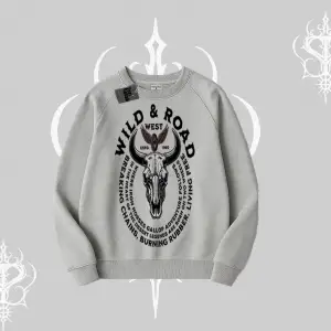 Biskilet Sweatshirt Wild & Road Western Skull Biker Street Culture