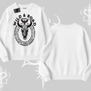 Biskilet Sweatshirt Wild & Road Western Skull Biker Street Culture