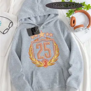 Biskilet Yaka Sweatshirt Beyaz 5 KUPALI 5 Yıldızlı Özel Tasarım
