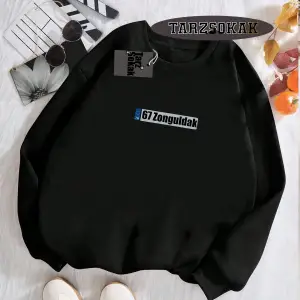 Biskilet Yaka Sweatshirt Beyaz 67 Zonguldak Özel Tasarım Plaka Detaylı