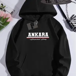 Biskilet Yaka Sweatshirt Beyaz ankara capital city Özel Tasarım Plaka Detaylı