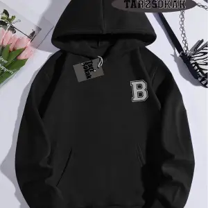 Biskilet Yaka Sweatshirt Beyaz B HARFİ İSME Özel Tasarım