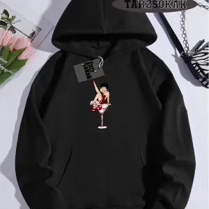 Biskilet Yaka Sweatshirt Beyaz Betty Boop Özel Tasarım