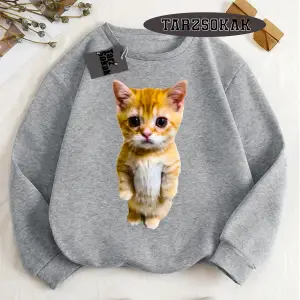 Biskilet Yaka Sweatshirt Beyaz EL GATO Özel Tasarım
