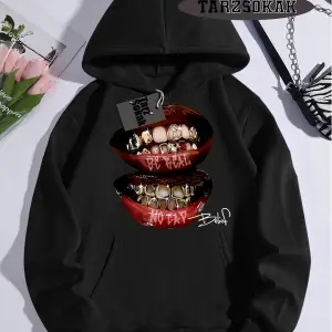 Biskilet Yaka Sweatshirt Beyaz Grillz Tee Özel Tasarım