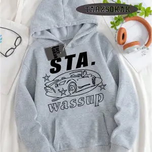 Biskilet Yaka Sweatshirt Beyaz STA. WASSUP Özel Tasarım