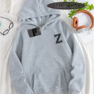 Biskilet Yaka Sweatshirt Beyaz Z HARFİ İSME Özel Tasarım