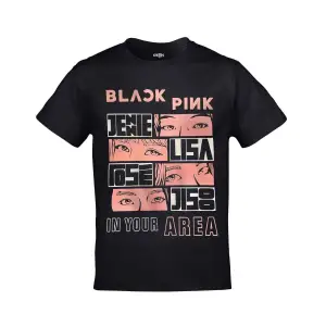 Blackpink In Your Area Jenie Lisa Rose Jisoo Baskılı Unisex Siyah