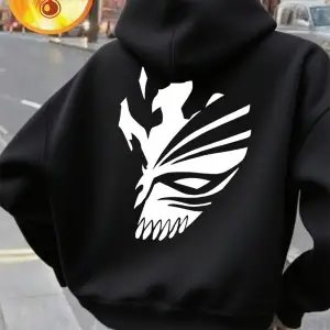 Bleach Ichigo Kırmızı Maske Baskılı Kapüşonlu Üstler Bayanlar Kışlık Polar Sıcak Sweatshirt G