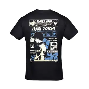Blue Lock Isagi Yoichi Ön Arka Baskılı Unisex Siyah