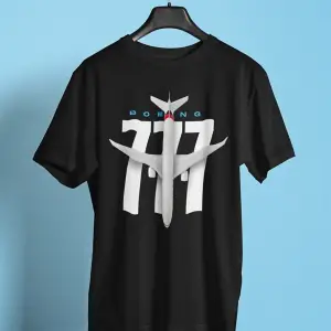 Boeing 777-300 Siyah T-shirt