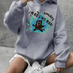 Boiling Mad Angry Cat Baskılı Kapüşonlu Üstler Kadınlar İçin Kışlık Polar Sıcak Sweatshirtler