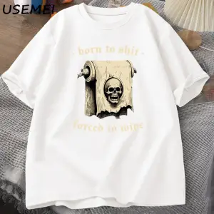 Bok doğan T Shirt erkekler komik grafik kafatası T Shirt silmek zorunda nedensel O boyun kısa 2894