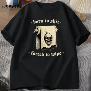 Bok doğan T Shirt erkekler komik grafik kafatası T Shirt silmek zorunda nedensel O boyun kısa 2894