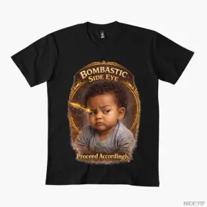Bombastic Side Eye Bebek T-shirt Erkek Kadın %100 Pamuklu Tişört Kısa Kollu Üstler 0202-3