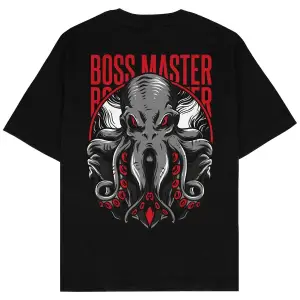 Bossmaster Siyah Oversize Unisex T-shirt