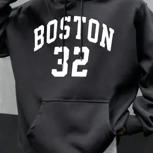 Boston Numarası 32 Desen Erkekler Hoody Cep Büyük Boy Hoodie Hip Hop Moda Giysiler Sonbahar R