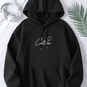 Boston Renkli Baskılı Oversize Kapüşonlu Sweatshirt Beyaz