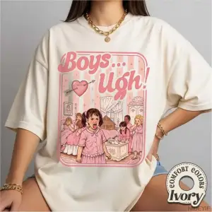 Boys Ugh Meme T-shirt Erkekler Kadınlar için %100 Pamuklu Tişörtler Kısa Kollu Üstler 0202-3
