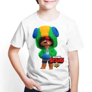 Brawl Stars - Leon - Dijital Baskılı Erkek Çocuk Beyaz T-shirt E-03