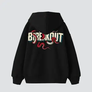 Breakout Baskılı Oversize Unisex Beyaz
