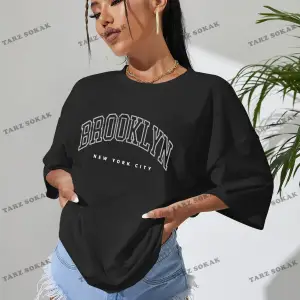 Brook Baskılı Oversize Kalıp Unisex T-shirt