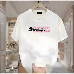 Brooklyn Baskılı Beyaz