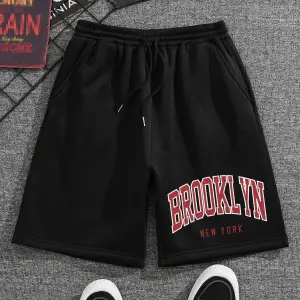 Brooklyn Baskılı Rahat kalıp Unisex Şort