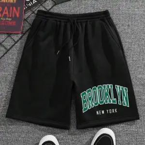 Brooklyn Baskılı Rahat kalıp Unisex Şort