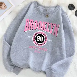 Brooklyn Dünya Hayalperest Kazak Kadın Mektup baskılı kapüşonlu svetşört Polar Sıcak Crewneck