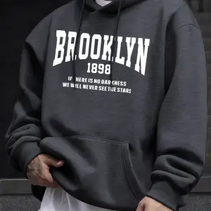Brooklyn New York 1898 Baskı Erkek Kazakları Vintage Sıcak Moda Kapüşonlular Günlük Yumuşak G