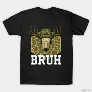 Bruh Camo Geyik Kafatası Avcılık Kap Erkek Genç T-shirt Erkekler Kadınlar Için % 100% Pamuk T